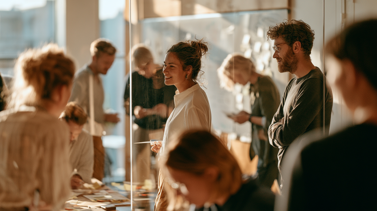 Deltagere samarbejder i en workshop om organisatorisk udvikling